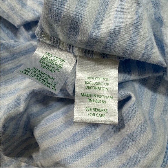 Lilly Pulitzer Agee Shirt Dress Blue White Stripe size large costal - Picture 5 of 5